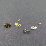 'FUCK OFF' Stainless Steel Ear Studs