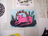 I Like Cats Rainbow Art Print