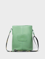 Vincent Basil Green Leather Shoulder Bag - Tiger Rumble