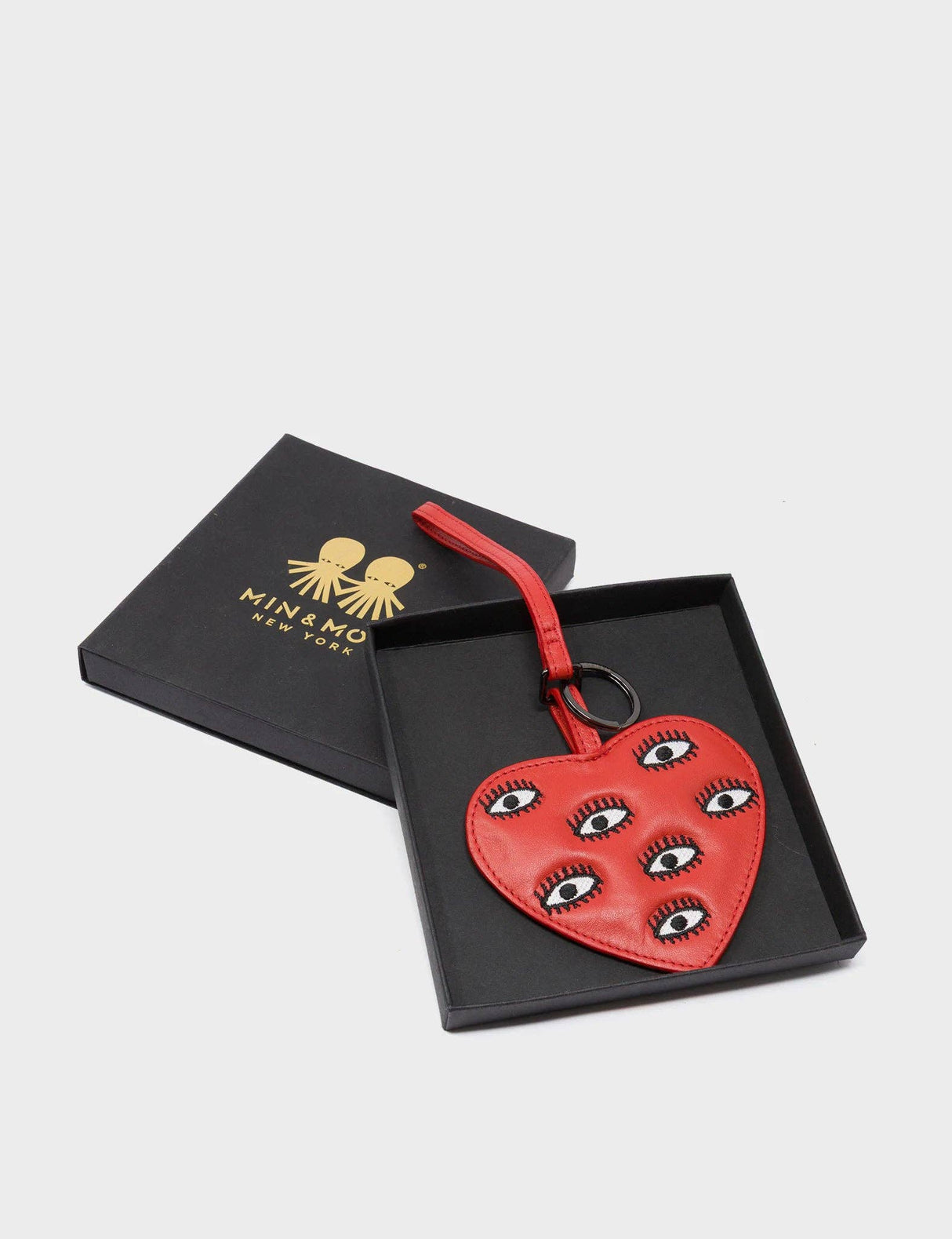 Heart - Poppy Red Leather Bag Charm