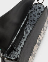 Anastasio Medium Crossbody Handbag Black Leather - Tangle Tales Black Design