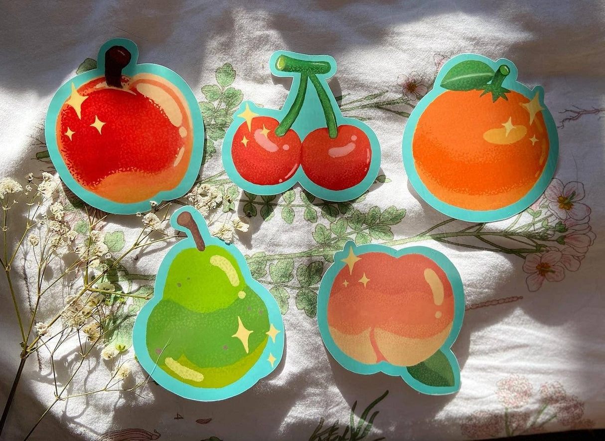 Mini Animal Crossing Fruit Sticker Packs
