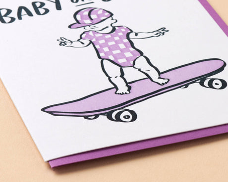 Baby on Board Letterpress Card