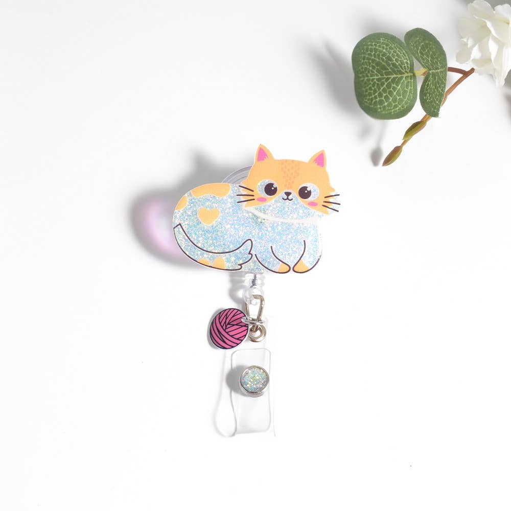 Glitterific Cat w/ Yarn