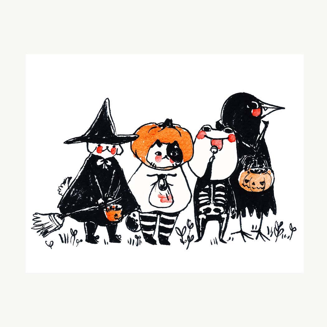 Print - "Trick or Treat Friends"