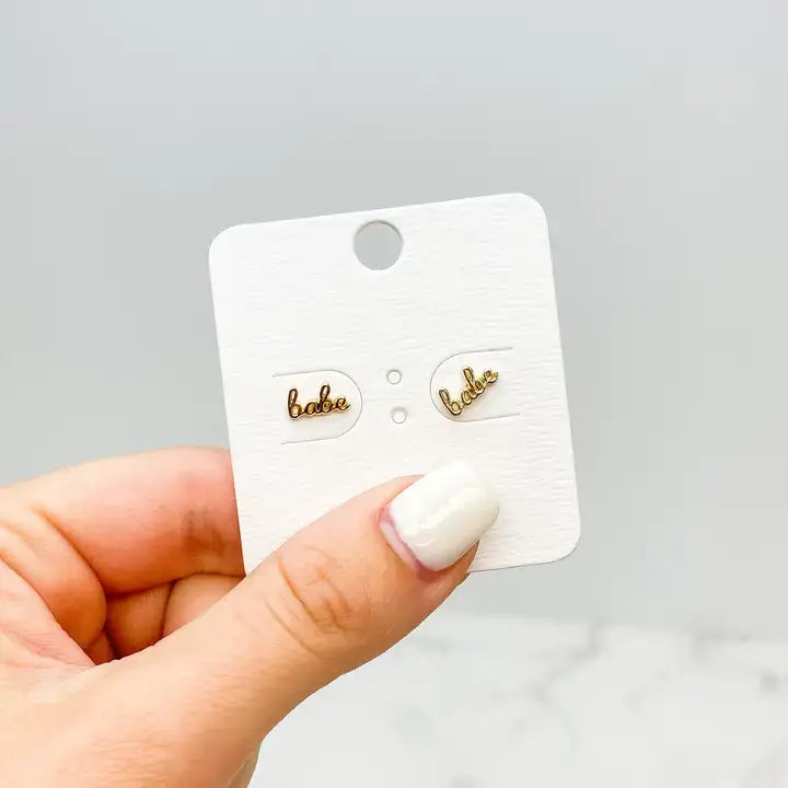 'Babe' Stud Earrings