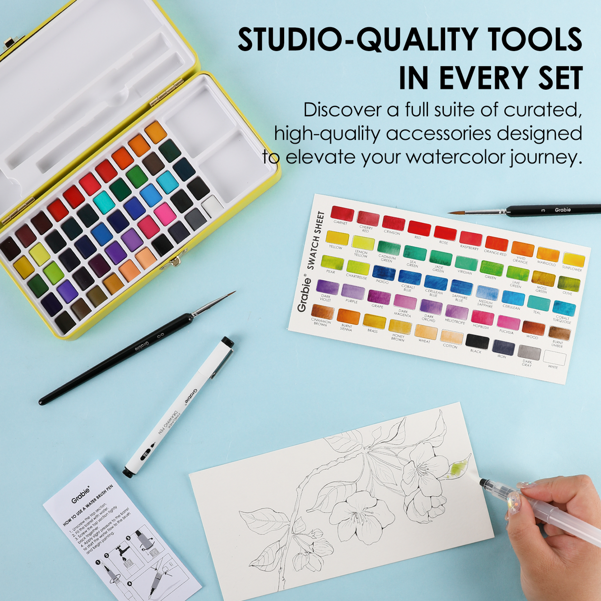 Grabie All-In-One Premium Watercolor Set of 50