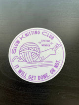 Slow Knitting Club Purple Snail Sticker