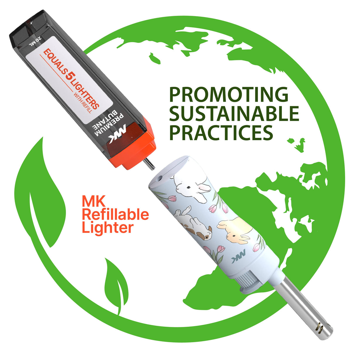 MK Lighter Range Series, Charm Set, Windproof Flame 50PC