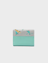 Fiona Moonwalk Gray Leather Wallet - Pigeonista Design