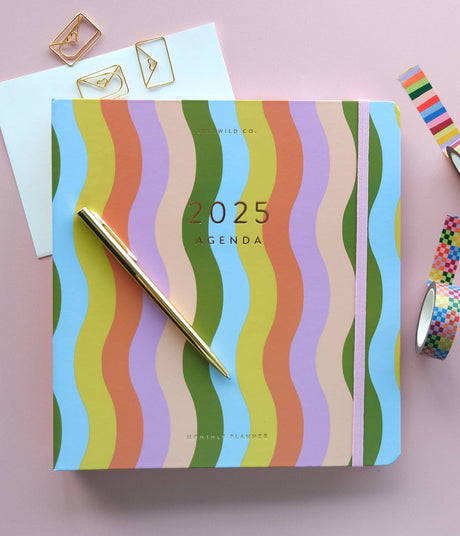 2025 Rainbow Waves Planner