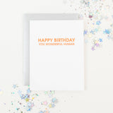 Wonderful Human Birthday Greeting Card