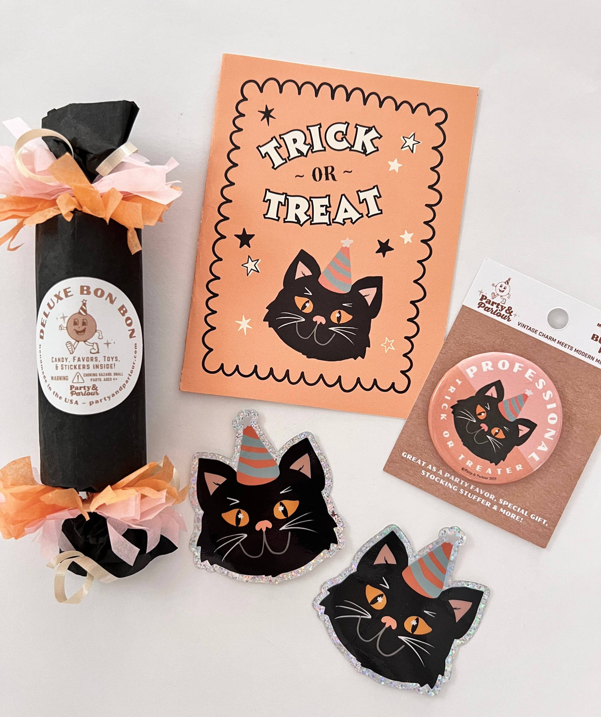 Bentley Black Cat Halloween Glossy Premium Vinyl Sticker 