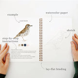 Birds watercolor workbook