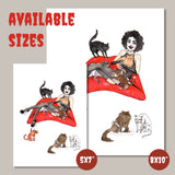 Rocky Hairball Picture Show - Rocky Horror with Cats Print