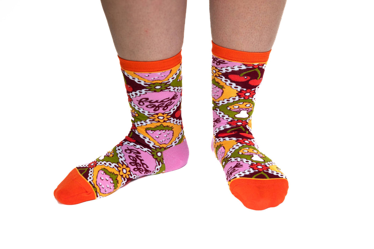 F*ck Off Retro - Women's Crew Retro Socks