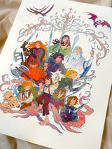 Return of the King, Lord of the Rings Small Riso Print.