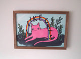 I Like Cats Rainbow Art Print