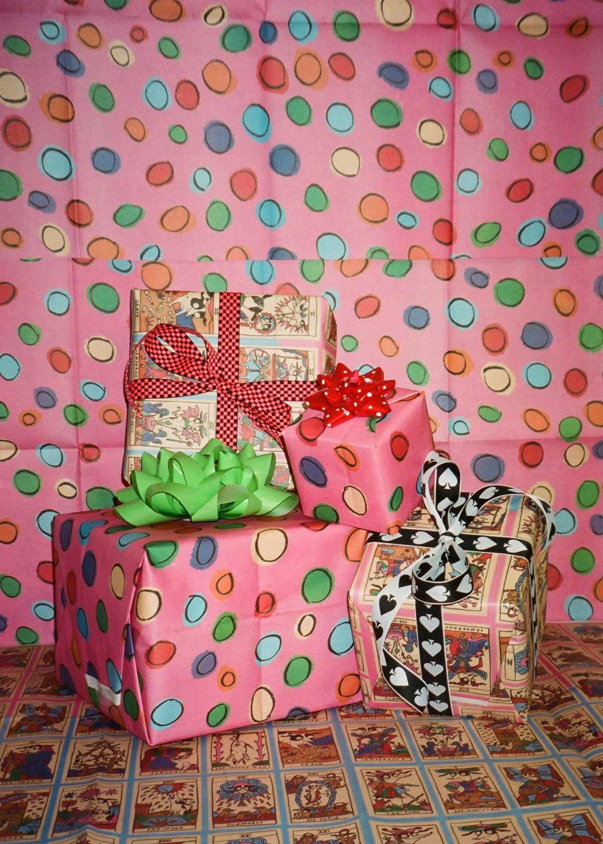 Cowgirl Tarot + Polka Dots Wrapping Paper