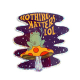 Nothing Matters Frog Glitter Vinyl Sticker