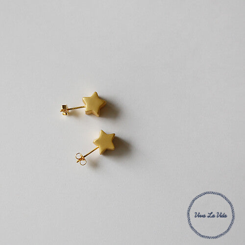 Matte Gold Stud Earrings