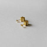 Matte Gold Stud Earrings