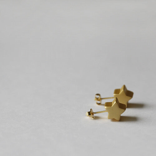 Matte Gold Stud Earrings