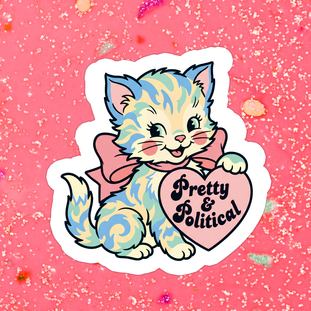 Feminist Liberal Democrat Cute Waterproof Vinyl Sticker