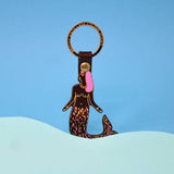 Leather Mermaid Key Fob