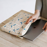 Block Printed Laptop Pouch