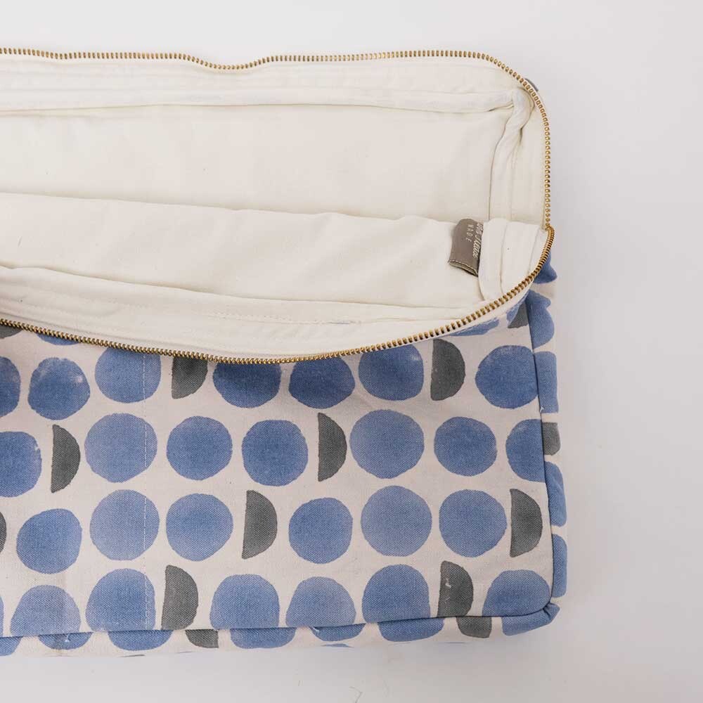 Block Printed Laptop Pouch