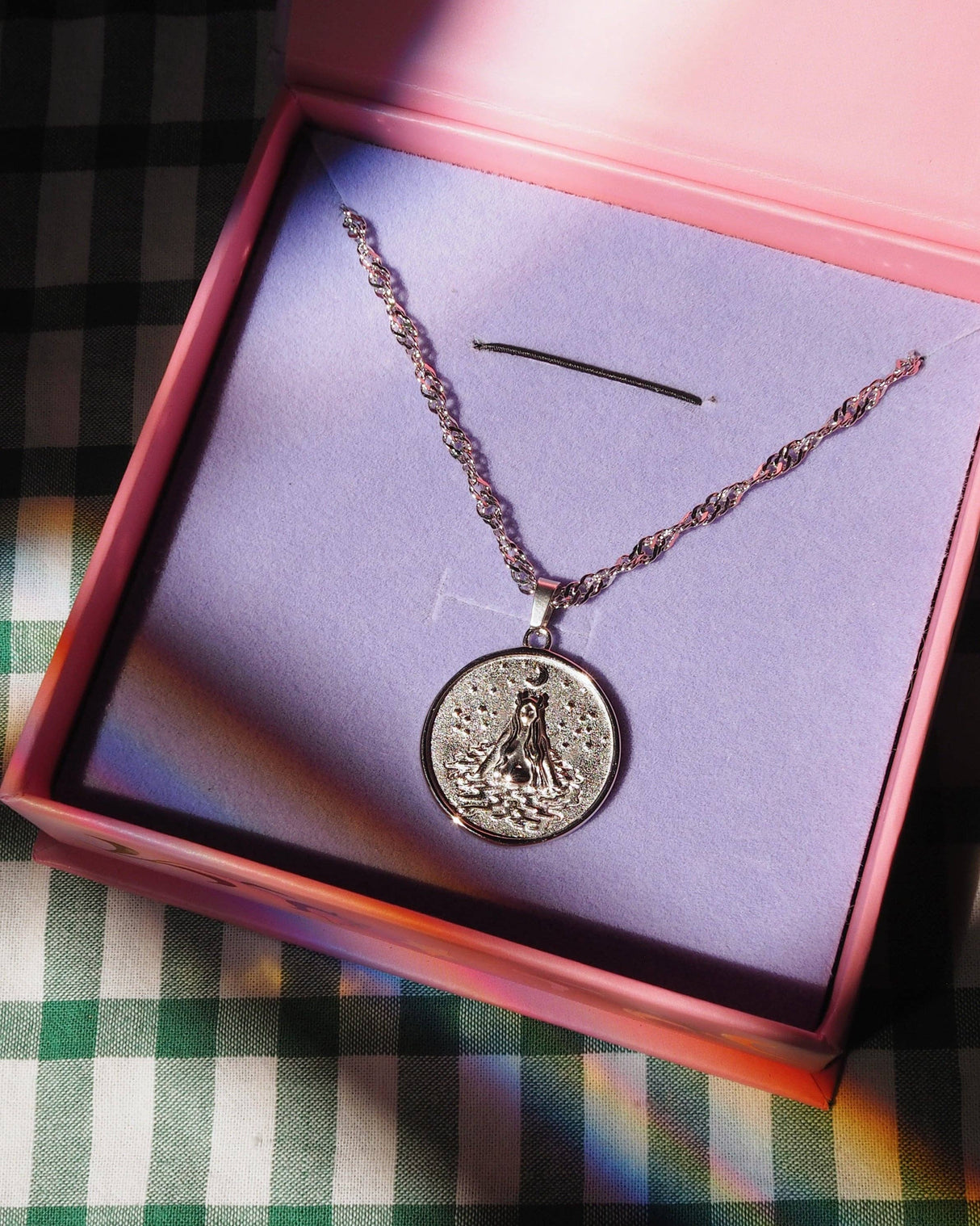 Water Nymph Coin Pendant Necklace