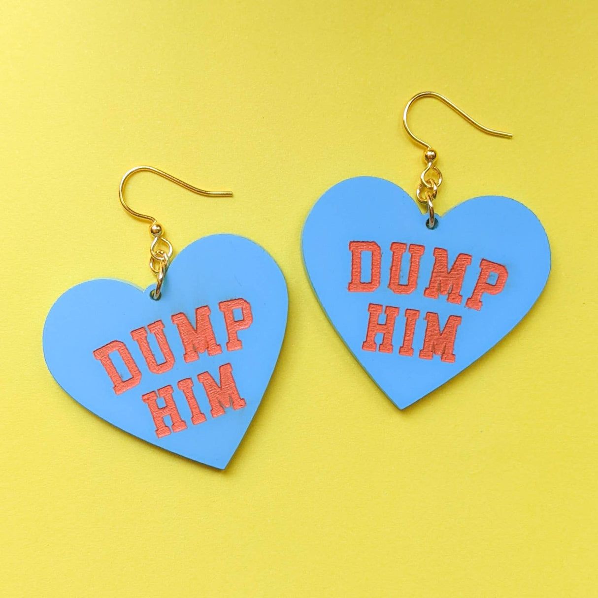 Dump Him Acrylic Y2K Statement Earrings