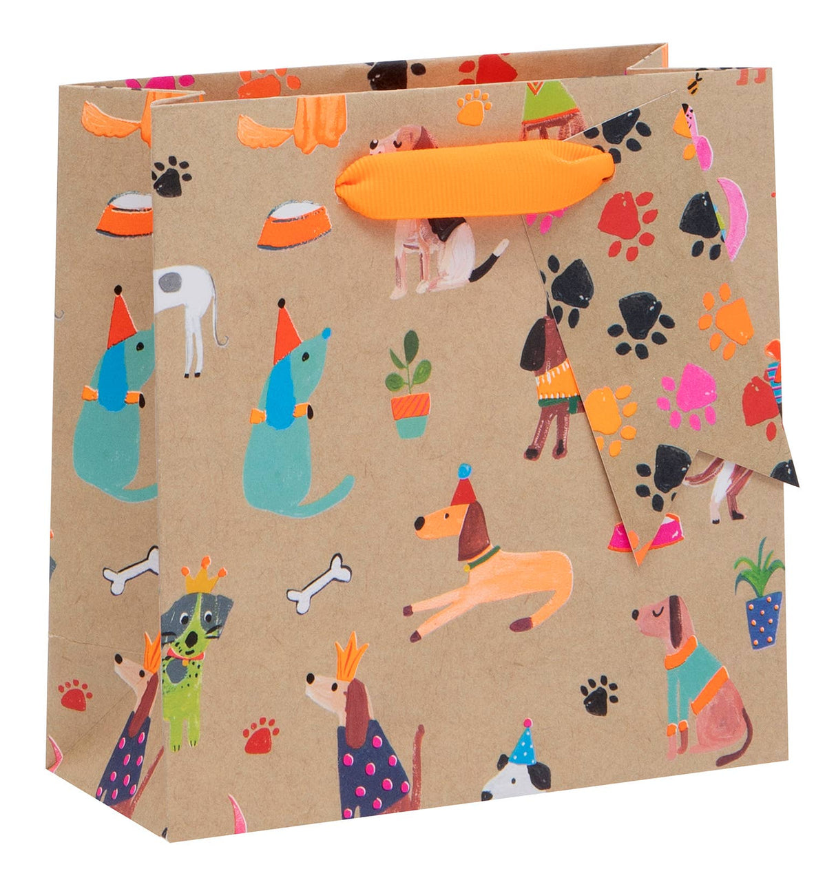 Small Kraft Party Dogs Gift Bag