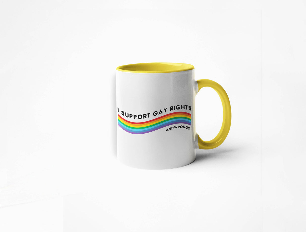I Support Gay Rights and Wrongs Coffee Mug