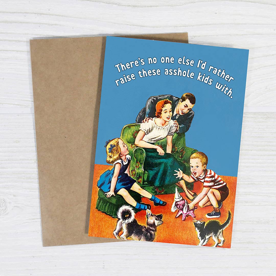Raising Kids Together Greeting Card
