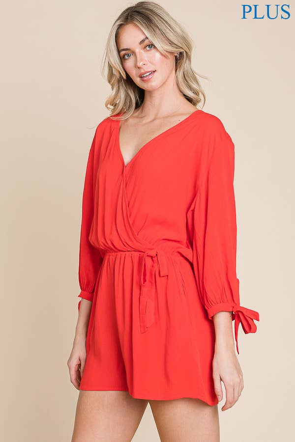 Red Relaxed Romper