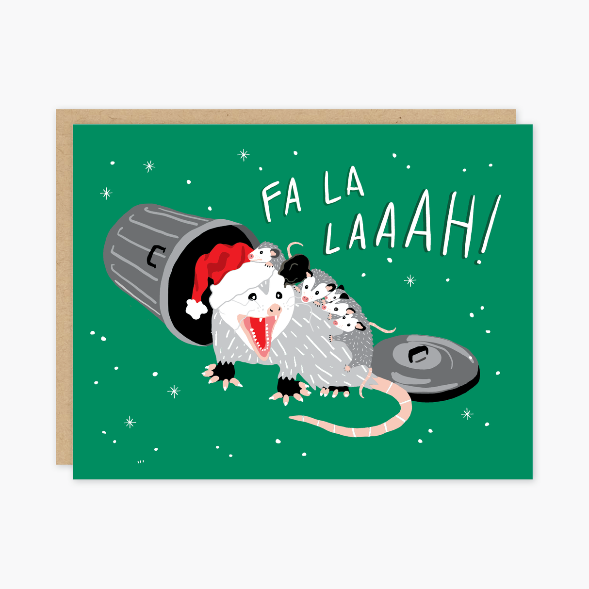 Fa La Possum Holiday Card