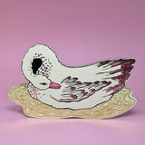 Leather Giant Swan Magnet