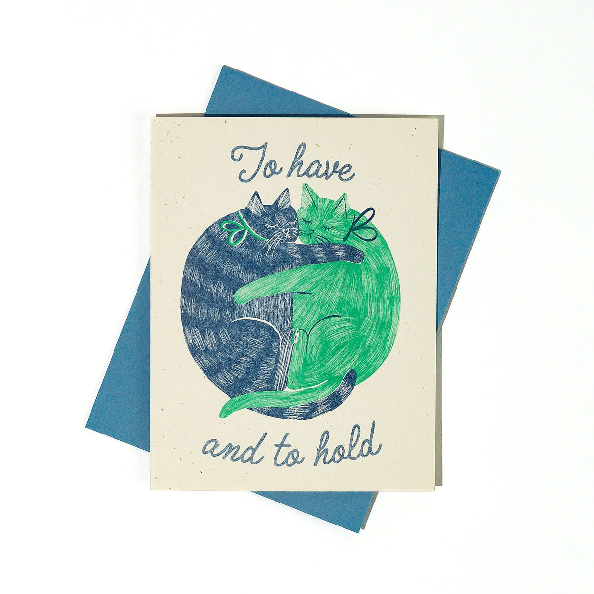 To Have And To Hold - Risograph Wedding Card