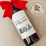 Holiday Season Wine Label