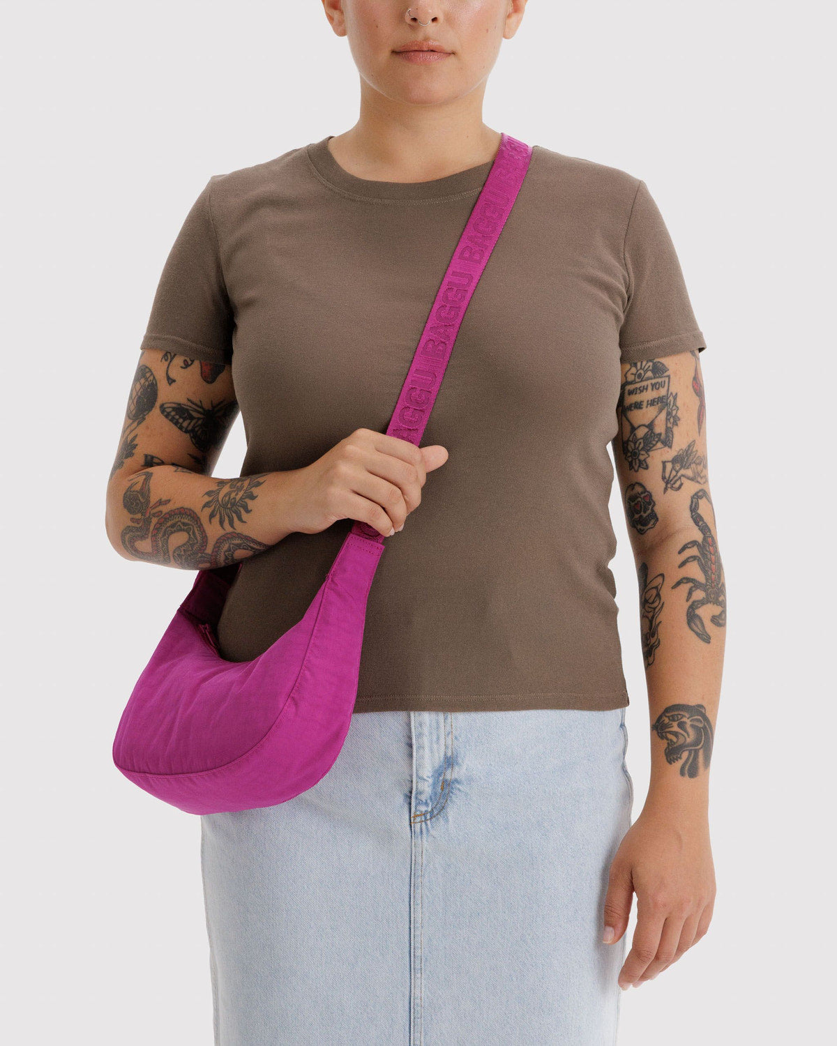 Small Nylon Crescent Bag by BAGGU