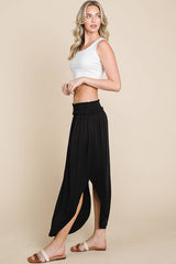 Comfy Side Slit Maxi Skirt