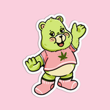 Canna Bear Textured Sticker