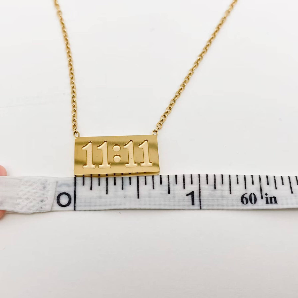 11:11 Charm Pendant Stainless Steel Necklace