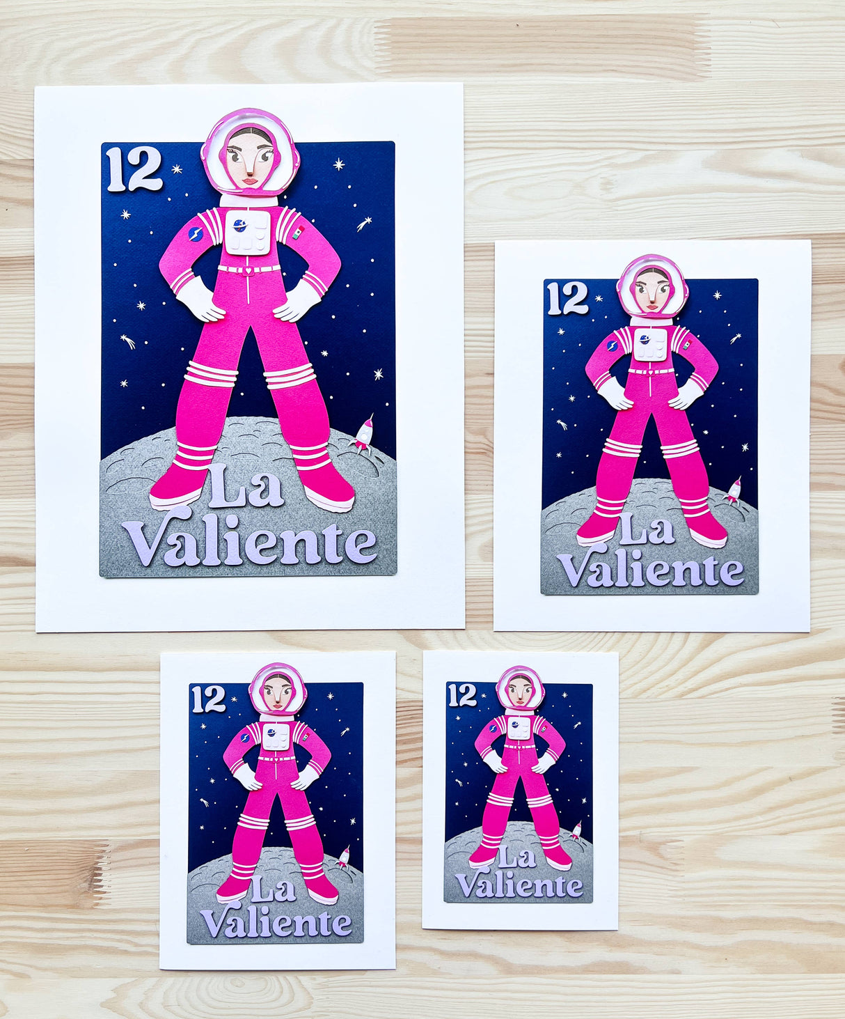 La Valiente, Loteria-Inspired Photo Print of Paper Art