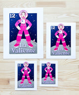 La Valiente, Loteria-Inspired Photo Print of Paper Art