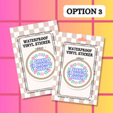 Awkward Mental Health Waterproof Vinyl Sticker