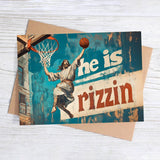 He Is Rizzin Funny Easter Jesus Greeting Card