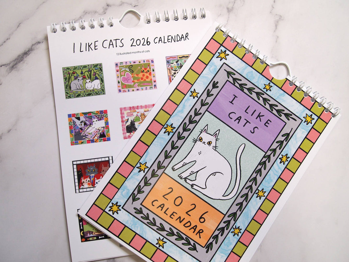 I like Cats 2026 A5 wall calendar